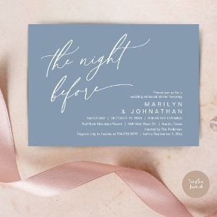 Invitation La veille, Soirée de répétition Mariage