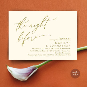 Invitation La veille, Soirée de répétition Mariage