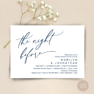 Invitation La veille, Soirée de répétition Mariage