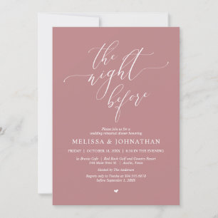 Invitation La veille, Soirée de répétition Mariage