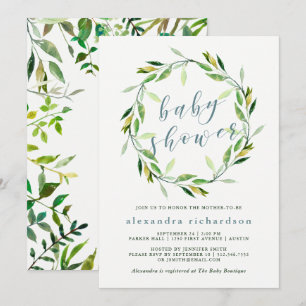 Invitation La verdure glorieuse tressent l'invitation de baby