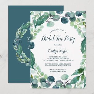 Invitation La verdure luxuriante et l'Eucalyptus Tea Party