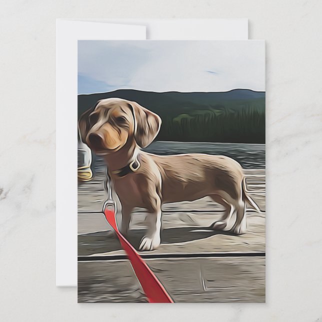 Invitation La Vie De Dachshund Est Meilleure Avec L'Anniversa (Devant)