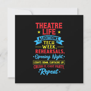 Invitation La vie de théâtre pour l'acteur