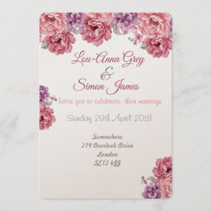 Invitation La vie en rose