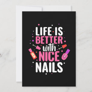 Invitation La vie est meilleure avec de beaux ongles