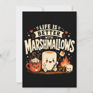 Invitation La vie est meilleure avec des marshmallows