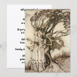 Invitation La vieille femme dans le bois par Arthur Rackham