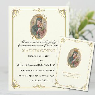 Invitation La Vierge Catholique Marie Peut Couronner L'Événem