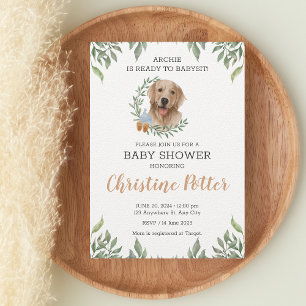 Invitation Lab Retriever Chien Chien Chien Chiot Verdure Baby
