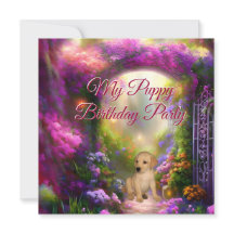 Labrador Puppy Anniversaire Jardin secret