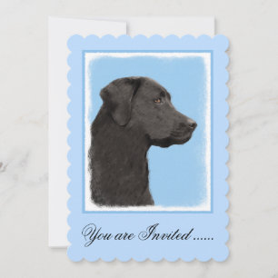 Invitation Labrador Retriever Black Peinture Original Chien A