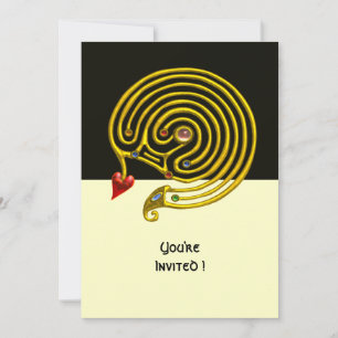 Invitation LABYRINTH HYPER, noir et blanc