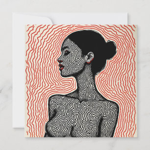 Invitation Labyrinthe de son éveil – Un portrait minimaliste