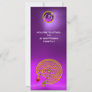 Invitation LABYRINTHE HYPER, Améthyste violet pourpre rouge v
