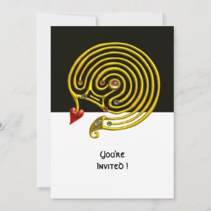 Invitation LABYRINTHE HYPER , noir et blanc