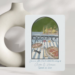 Invitation Lac de Côme Italie Mariage Enregistrer La Date
