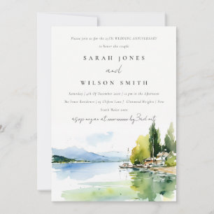 Invitation Lac de Genève Suisse Paysage Mariage Anniversaire