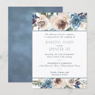 Invitation Lac Floral   Dusty Dandelion Garland Mariage