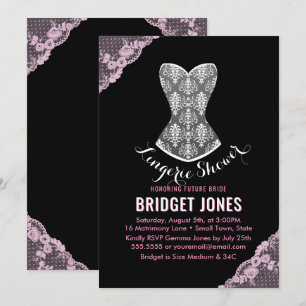 Invitation Lace Corset Lingerie Douche Bridal