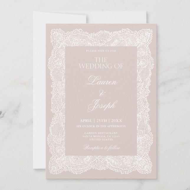 Invitation Lace Wedding (Devant)