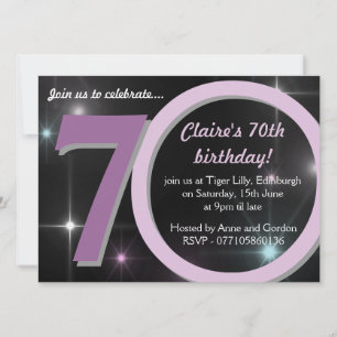 Invitation Ladies Pink / Purple Soixantième anniversaire