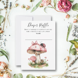 Invitation Ladybug Baby shower rose chevalet