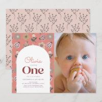 Ladybug & Flower Arch rose 1er anniversaire Photo