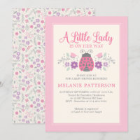 Ladybug mignon Baby shower floral rose fille