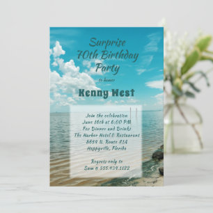 Invitation Lagoon Water n Sky Man’s Birthday Party Template