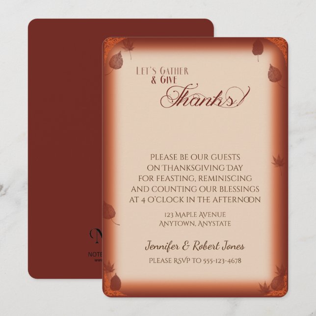 Invitation Laisse le rassemblement donner l'invitation de (Devant / Derrière)