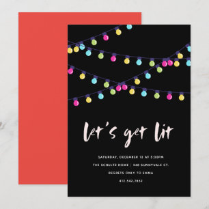 Invitation Laisse recevoir à Lit l'invitation de partie de