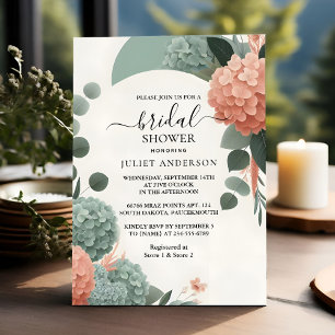 Invitation Laisser Blush Peach Mint Moss Sage Fête des mariée