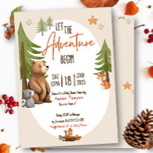 Laisser l'aventure commencer Baby shower Invitatio