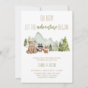 Invitation Laisser l'aventure commencer le Baby shower des bo