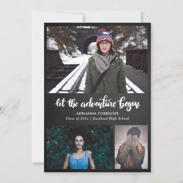 Invitation Laisser L'Aventure Commencer Le Tableau De Bord |  (Devant)