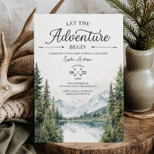 Invitation Laisser L'Aventure Commencer L'Invitation Baby sho