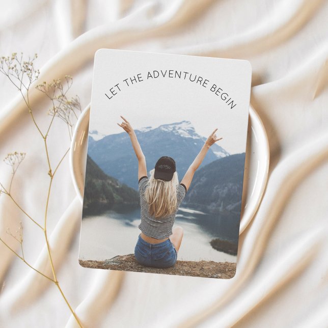 Invitation Laisser l'aventure commencer Photo Farewell Party (Créateur téléchargé)