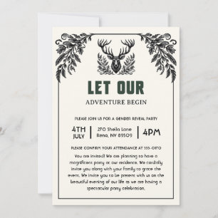 Invitation Laisser Notre Aventure Commencer Baby shower