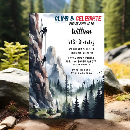 Invitation Laissez Boy Tree s'amuser Cliff Rock Escalade 21e 