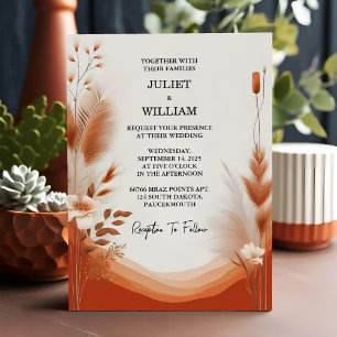 Invitation Laissez Désert Rustique Boho Automne Ombre Mariage