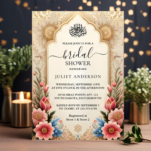 Invitation Laissez Islam Nikah arabe Walima Fête des mariées  (Créateur téléchargé)
