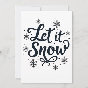 Invitation Laissez Neiger Flocon Saison Hiver Noël