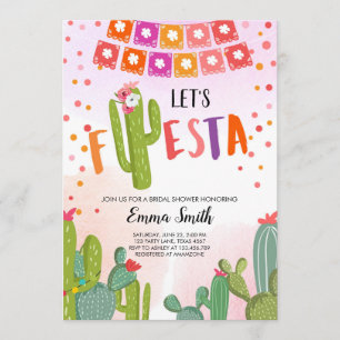 Invitation Laissez-nous douche mexicaine de couples de fiesta