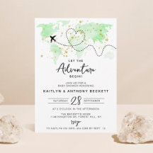 "Laissons Commencer L'Aventure !" Baby shower Cart
