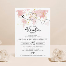 "Laissons Commencer L'Aventure !" Baby shower Cart