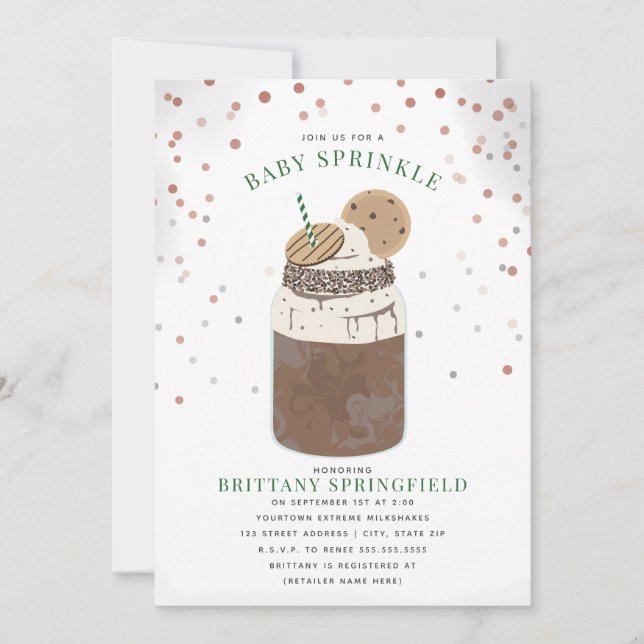 Invitation Lait au chocolat extrême Sprinkake Baby (Devant)