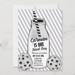 Invitation Lait et biscuits Sweet Boy Premier anniversaire