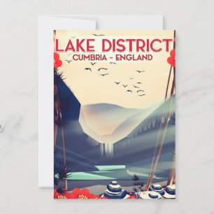 Invitation Lake District Cumbria Affiche de vacances