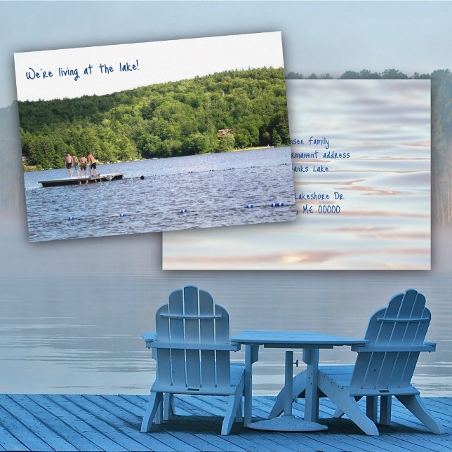 Invitation Lake House Nouvelle adresse photo (Créateur téléchargé)